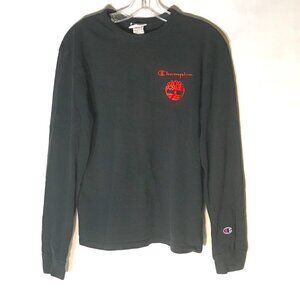 Vintage Rare Timberland Champion Black Long Sleeve Athletic Workout Shirt